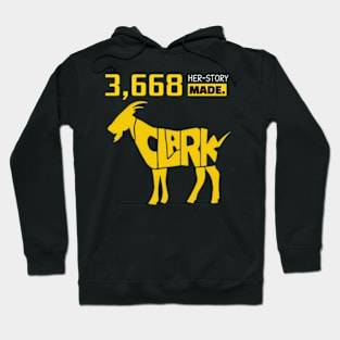 3,668 her-story made Clark 22 Hoodie